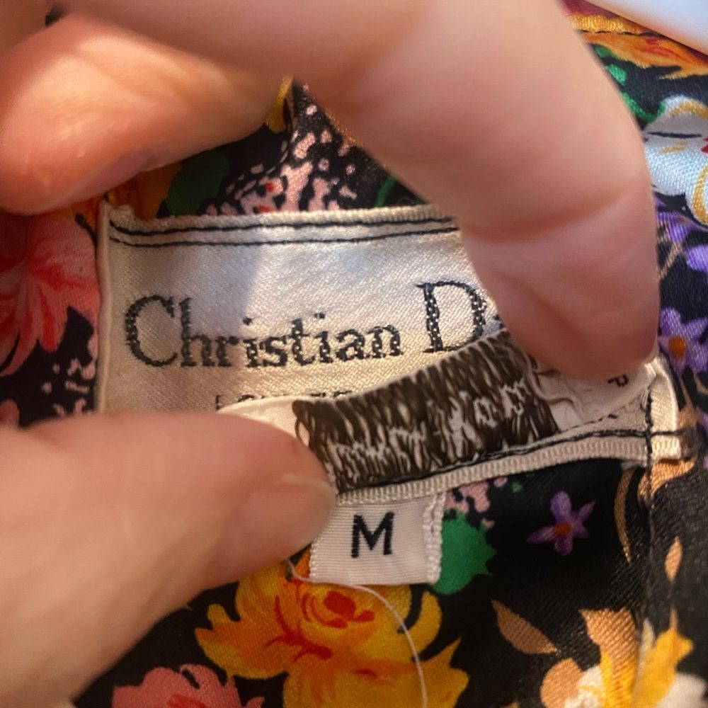 Christian Dior vintage Kaftan Maxi Dress loungewear Womens Neiman Marcus medium - Picture 4 of 9